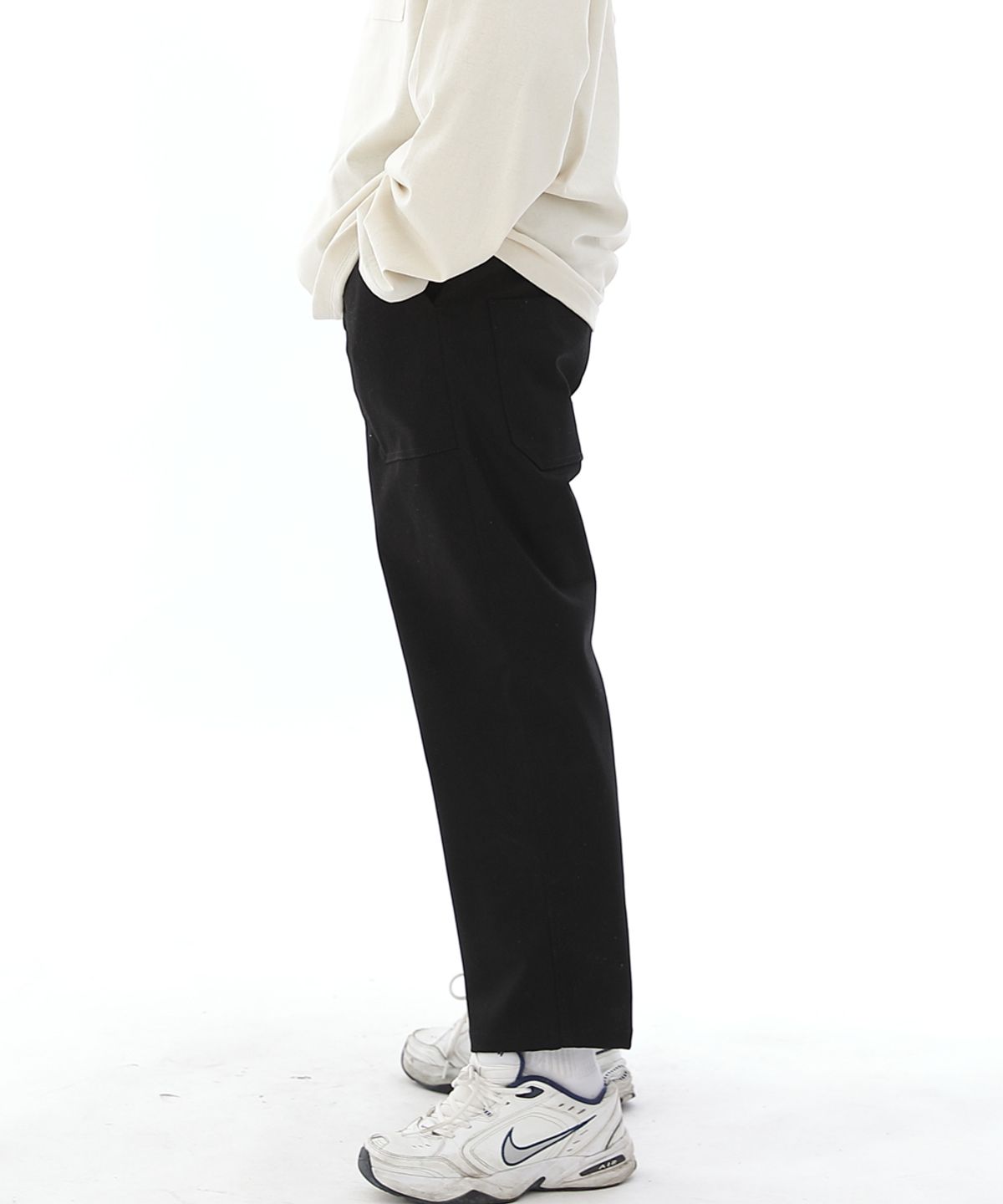 세인트크루(SAINTCREW) 앵클 드롭 클래식 퍼티그 테이퍼드팬츠 AFT-306 블랙