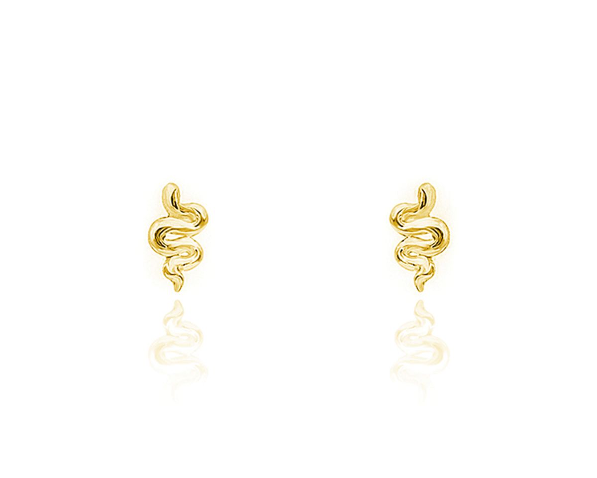 파피(POPPI) Mini silver snake earrings