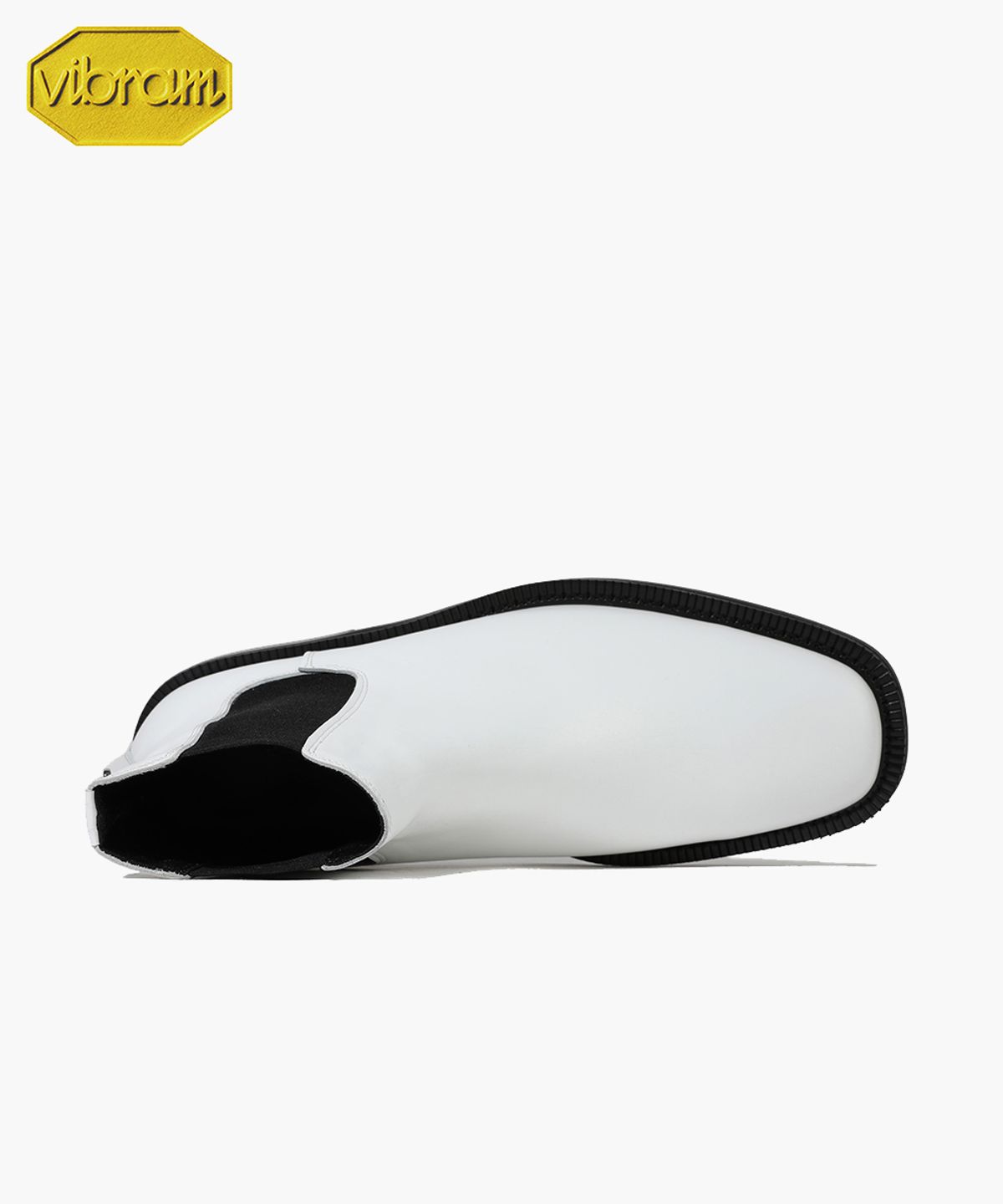 피렌체 아뜨리에(FIRENZE ATELIER) [비브람] 미니멀 스퀘어토 스탠다드 러버솔 첼시부츠 9410 [CREAM WHITE]