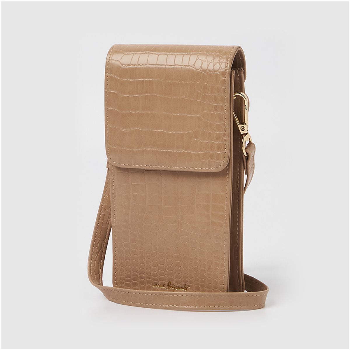 얼반오리지널(URBANORIGINALS) CROCODILE PHONE WALLET - TAN 크로커다일 폰월렛 탠