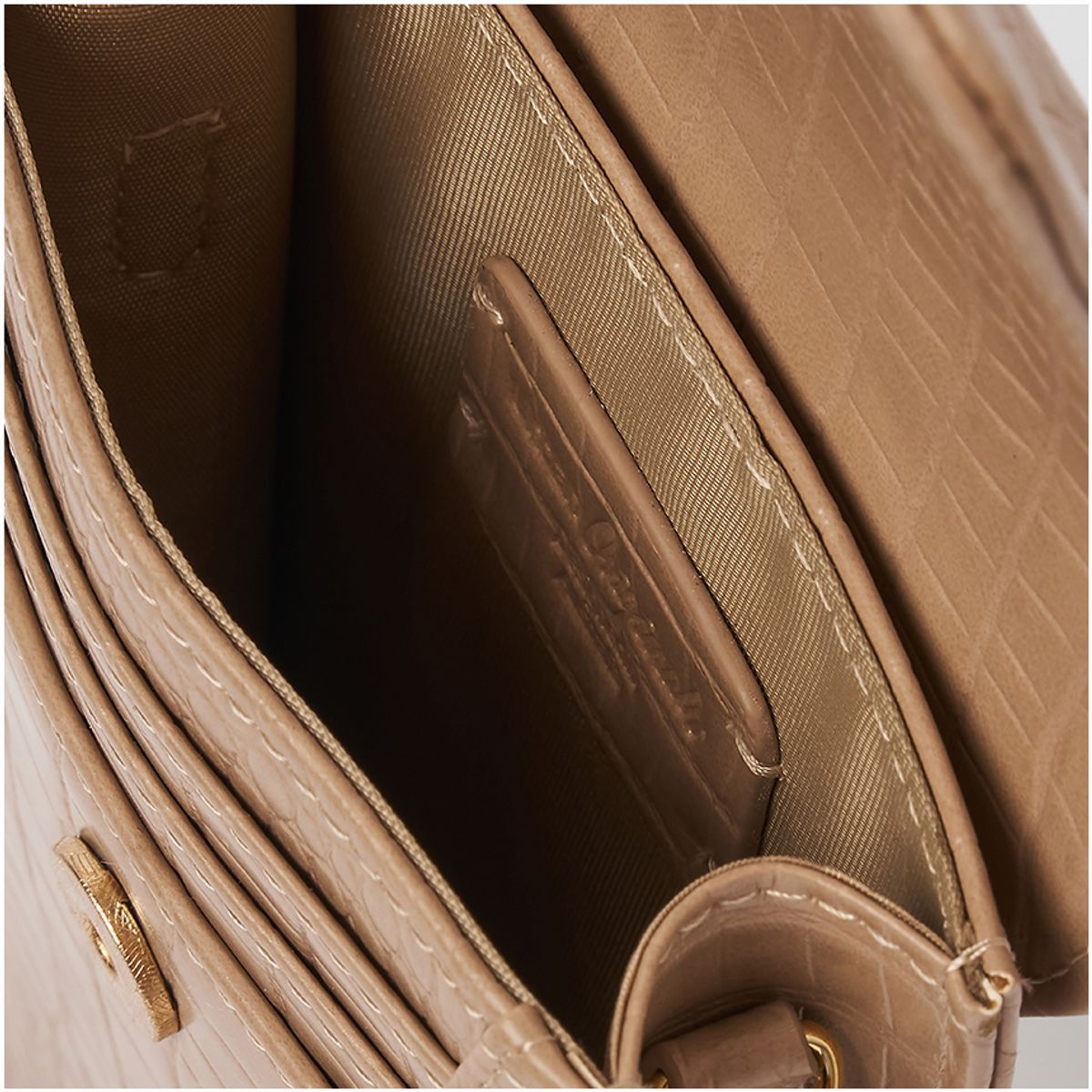 얼반오리지널(URBANORIGINALS) CROCODILE PHONE WALLET - TAN 크로커다일 폰월렛 탠