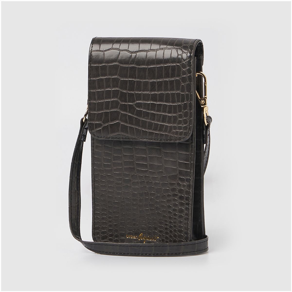 얼반오리지널(URBANORIGINALS) CROCODILE PHONE WALLET - BLACK 크로커다일 폰월렛 블랙