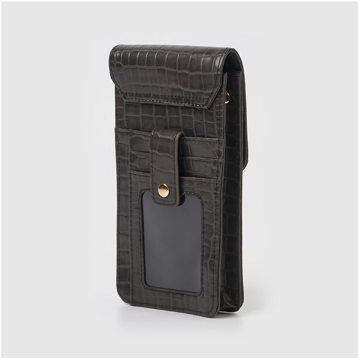 얼반오리지널(URBANORIGINALS) CROCODILE PHONE WALLET - BLACK 크로커다일 폰월렛 블랙