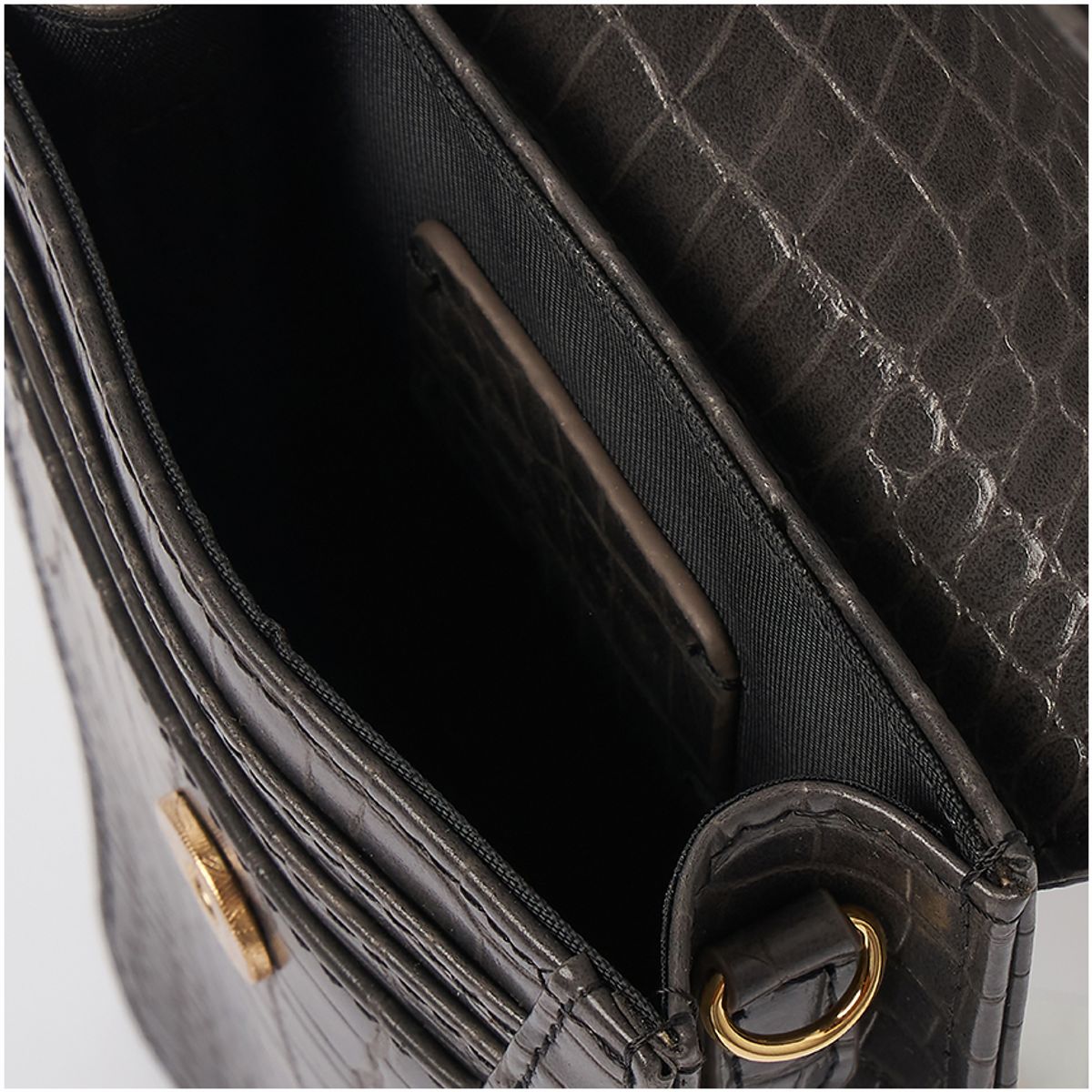 얼반오리지널(URBANORIGINALS) CROCODILE PHONE WALLET - BLACK 크로커다일 폰월렛 블랙