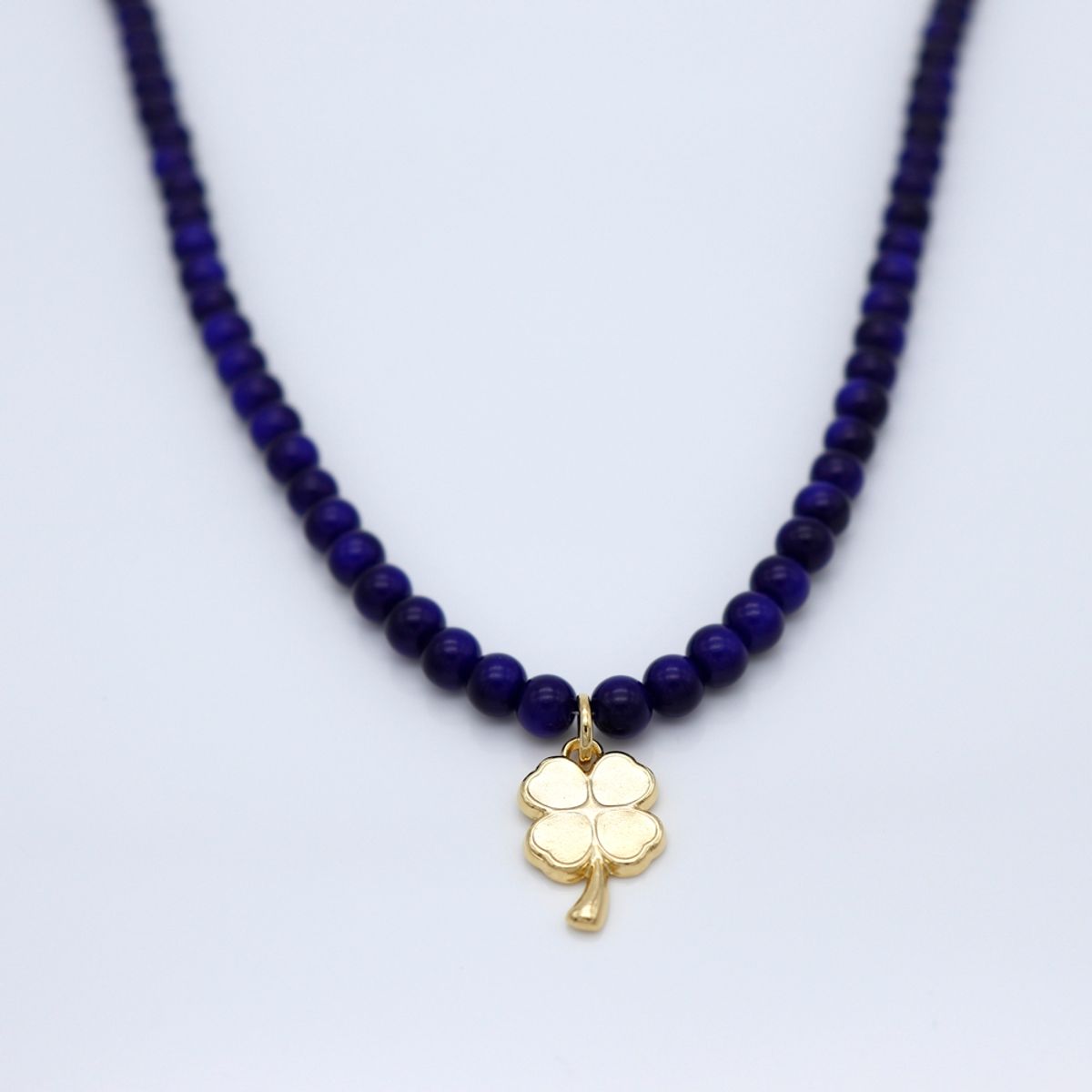 봉보(BONBEAU) Blue bold glassball gold pendant point Necklace 6mm 블루 글라스볼 3type 팬던트 포인트 목걸이
