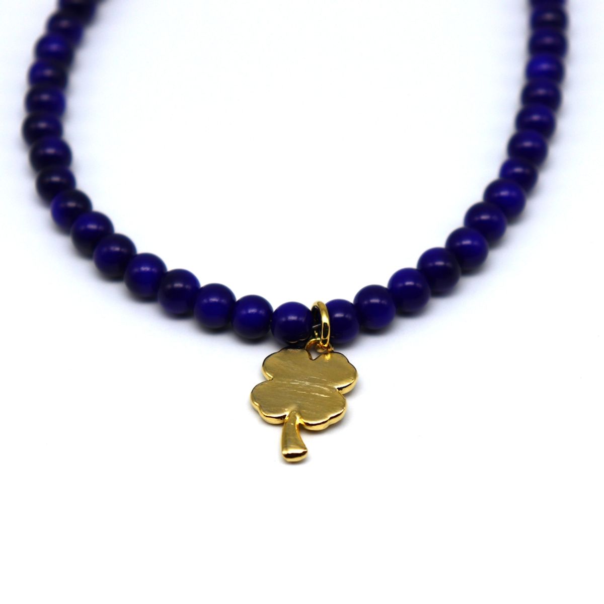 봉보(BONBEAU) Blue bold glassball gold pendant point Necklace 6mm 블루 글라스볼 3type 팬던트 포인트 목걸이