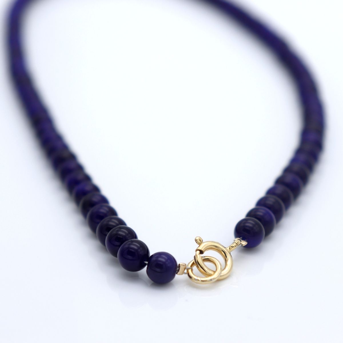 봉보(BONBEAU) Blue bold glassball gold pendant point Necklace 6mm 블루 글라스볼 3type 팬던트 포인트 목걸이
