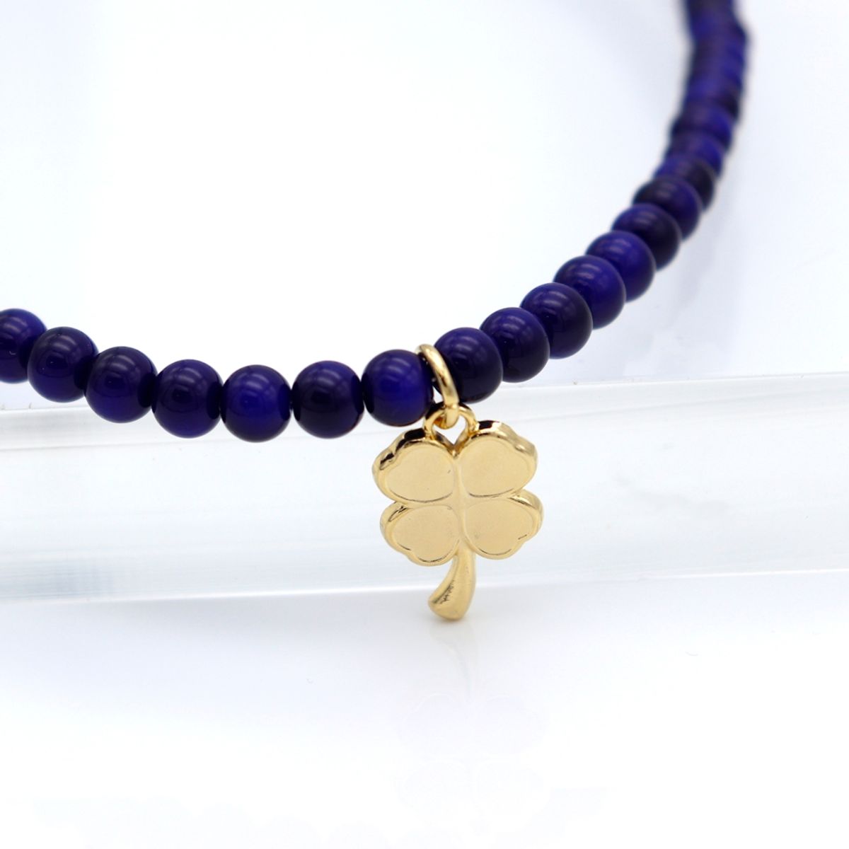 봉보(BONBEAU) Blue bold glassball gold pendant point Necklace 6mm 블루 글라스볼 3type 팬던트 포인트 목걸이