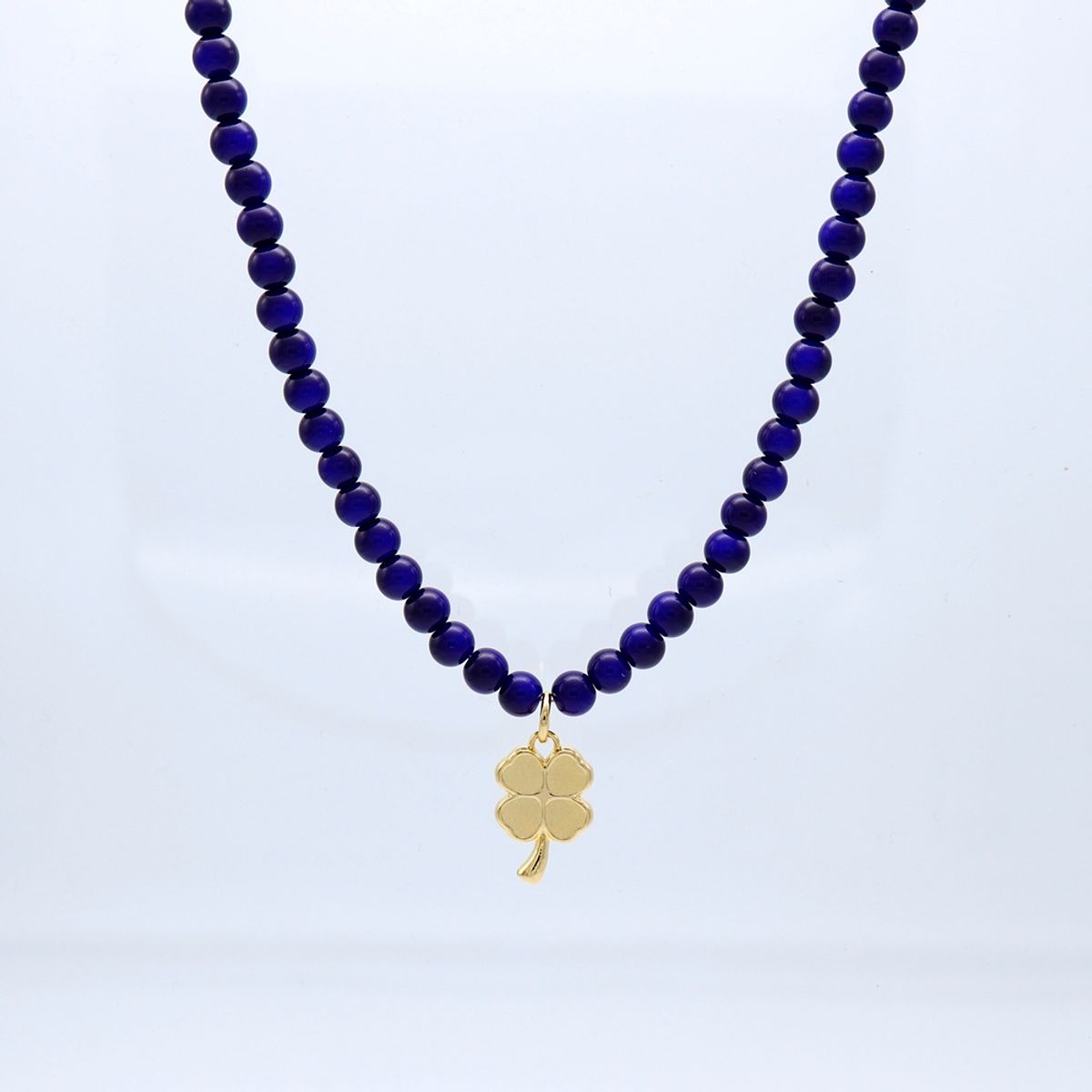 봉보(BONBEAU) Blue bold glassball gold pendant point Necklace 6mm 블루 글라스볼 3type 팬던트 포인트 목걸이