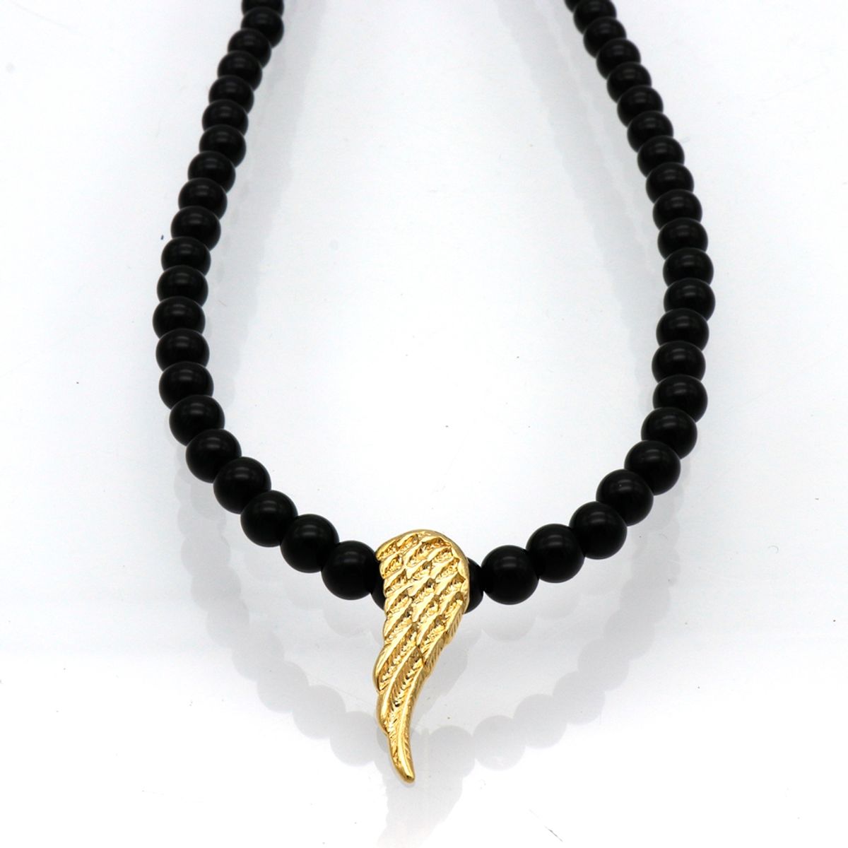 봉보(BONBEAU) Black bold glassball gold pendant point Necklace 6mm 블랙 글라스볼 3type 팬던트 포인트 목걸이