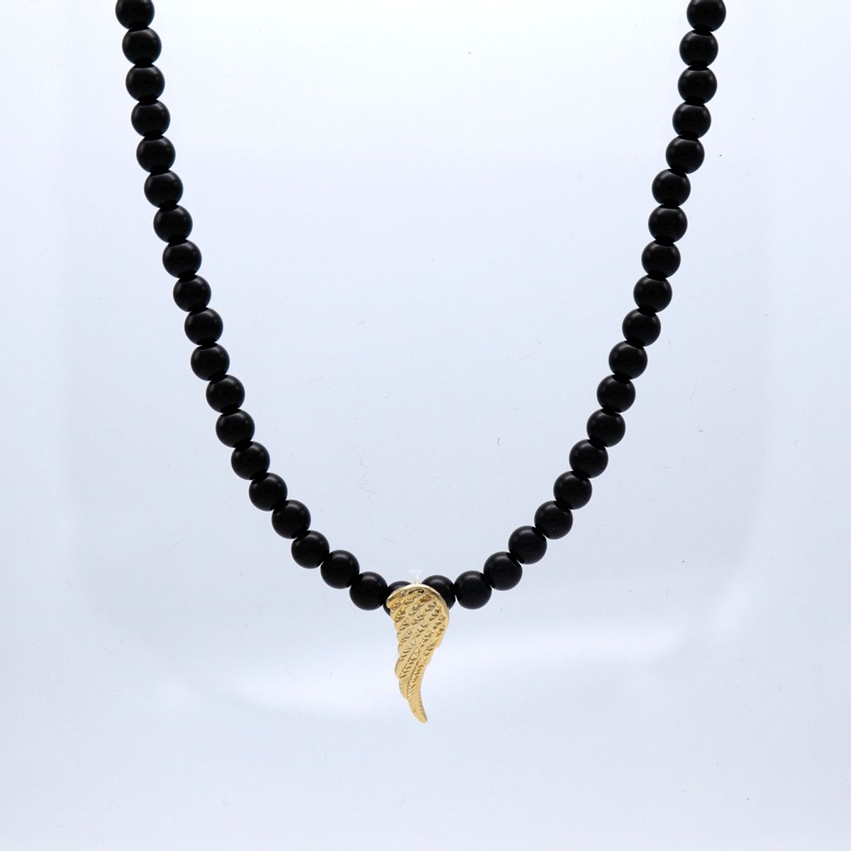 봉보(BONBEAU) Black bold glassball gold pendant point Necklace 6mm 블랙 글라스볼 3type 팬던트 포인트 목걸이