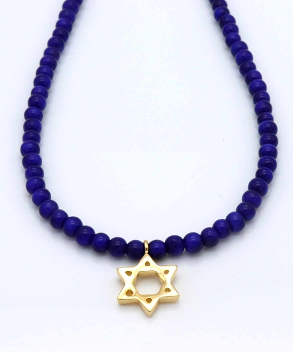 봉보(BONBEAU) Blue glassball gold pendant point Necklace 4mm 블루 글라스볼 4type 팬던트 포인트 목걸이