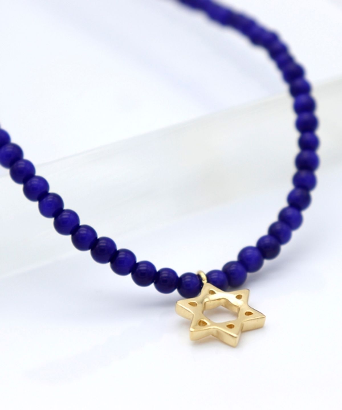봉보(BONBEAU) Blue glassball gold pendant point Necklace 4mm 블루 글라스볼 4type 팬던트 포인트 목걸이