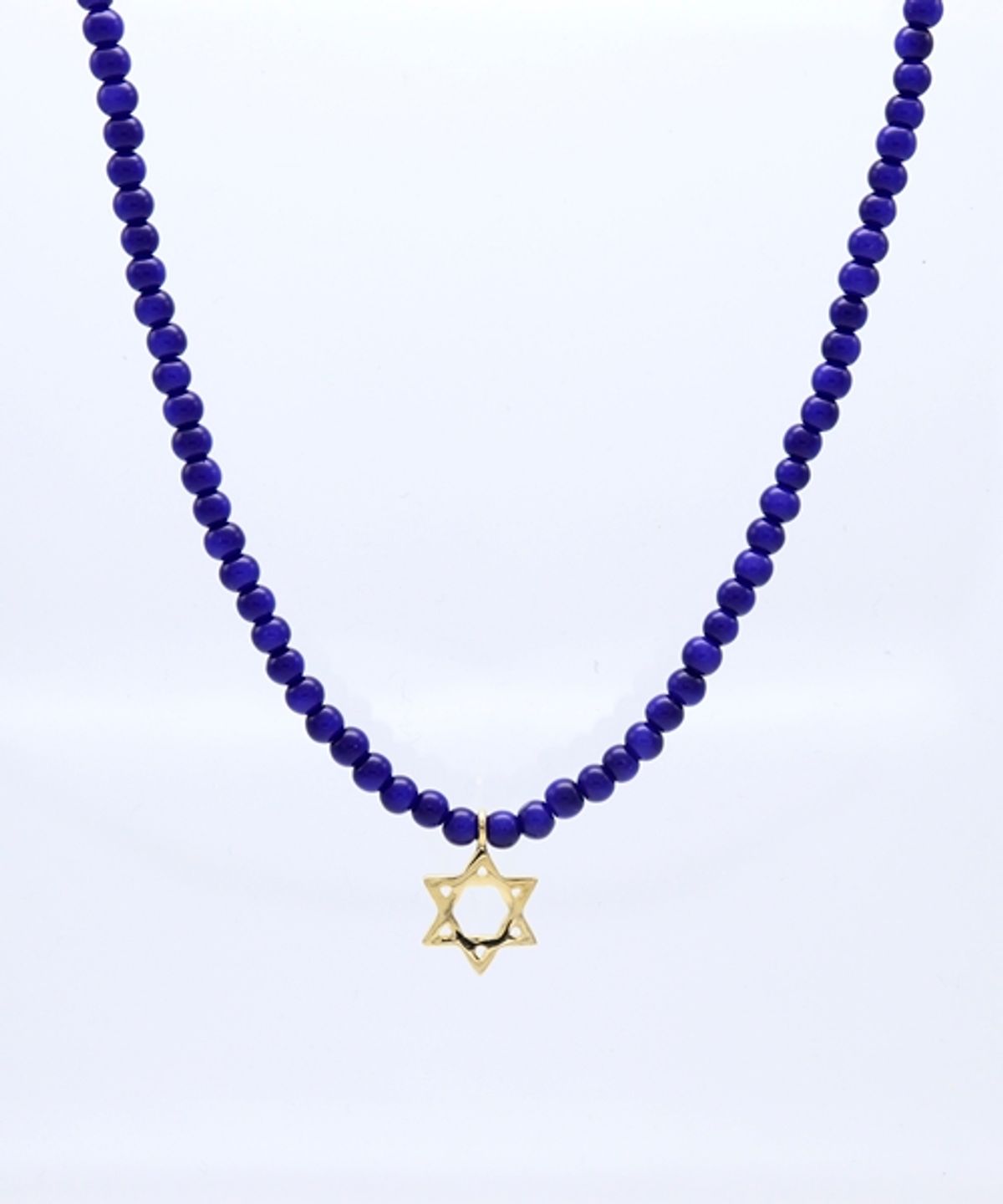 봉보(BONBEAU) Blue glassball gold pendant point Necklace 4mm 블루 글라스볼 4type 팬던트 포인트 목걸이