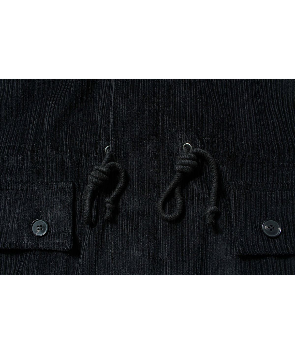 비디알(VDR) CORDUROY TOGGLE FISHTAIL PARKA [Black Night]