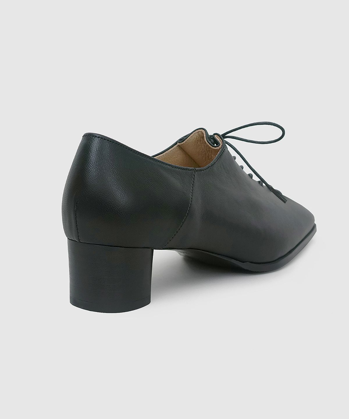 흰(HEENN) Folded Derby Pumps . BK [HS2008]