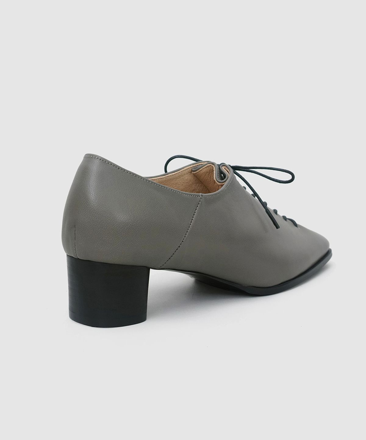 흰(HEENN) Folded Derby Pumps . GY [HS2008]