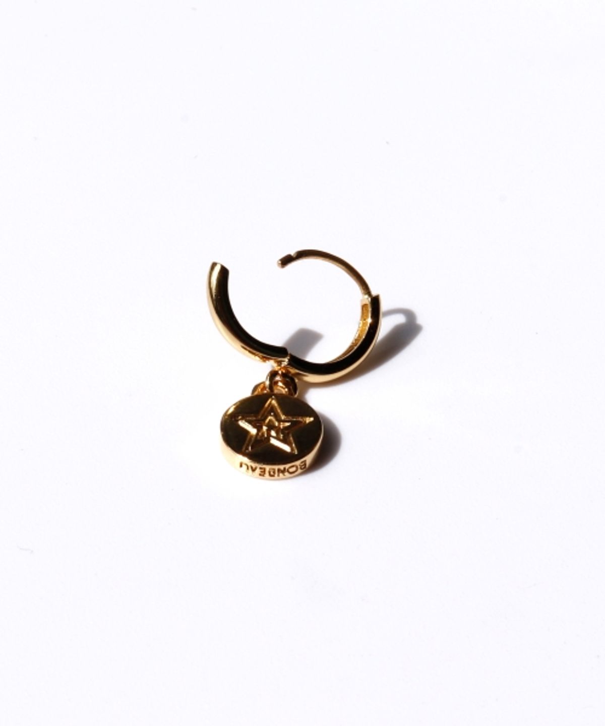 봉보(BONBEAU) Star eye smile coin pendant Earrings 925실버 스마일 드롭 원터치링 귀걸이