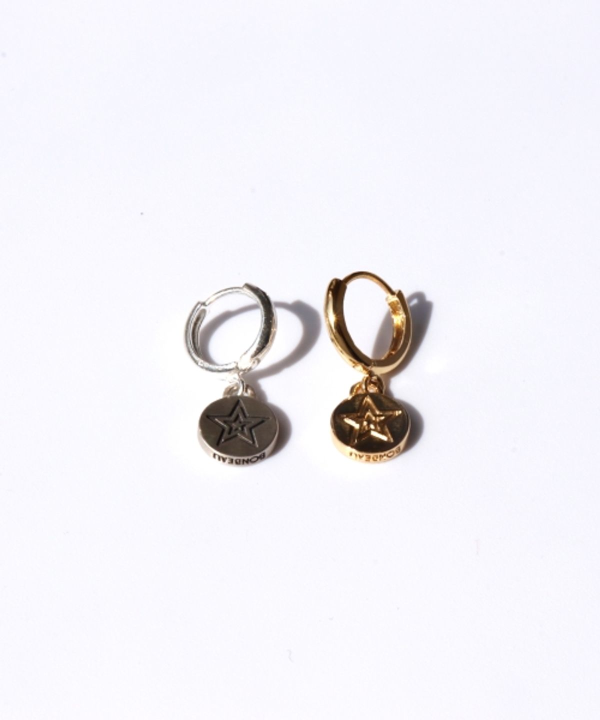 봉보(BONBEAU) Star eye smile coin pendant Earrings 925실버 스마일 드롭 원터치링 귀걸이