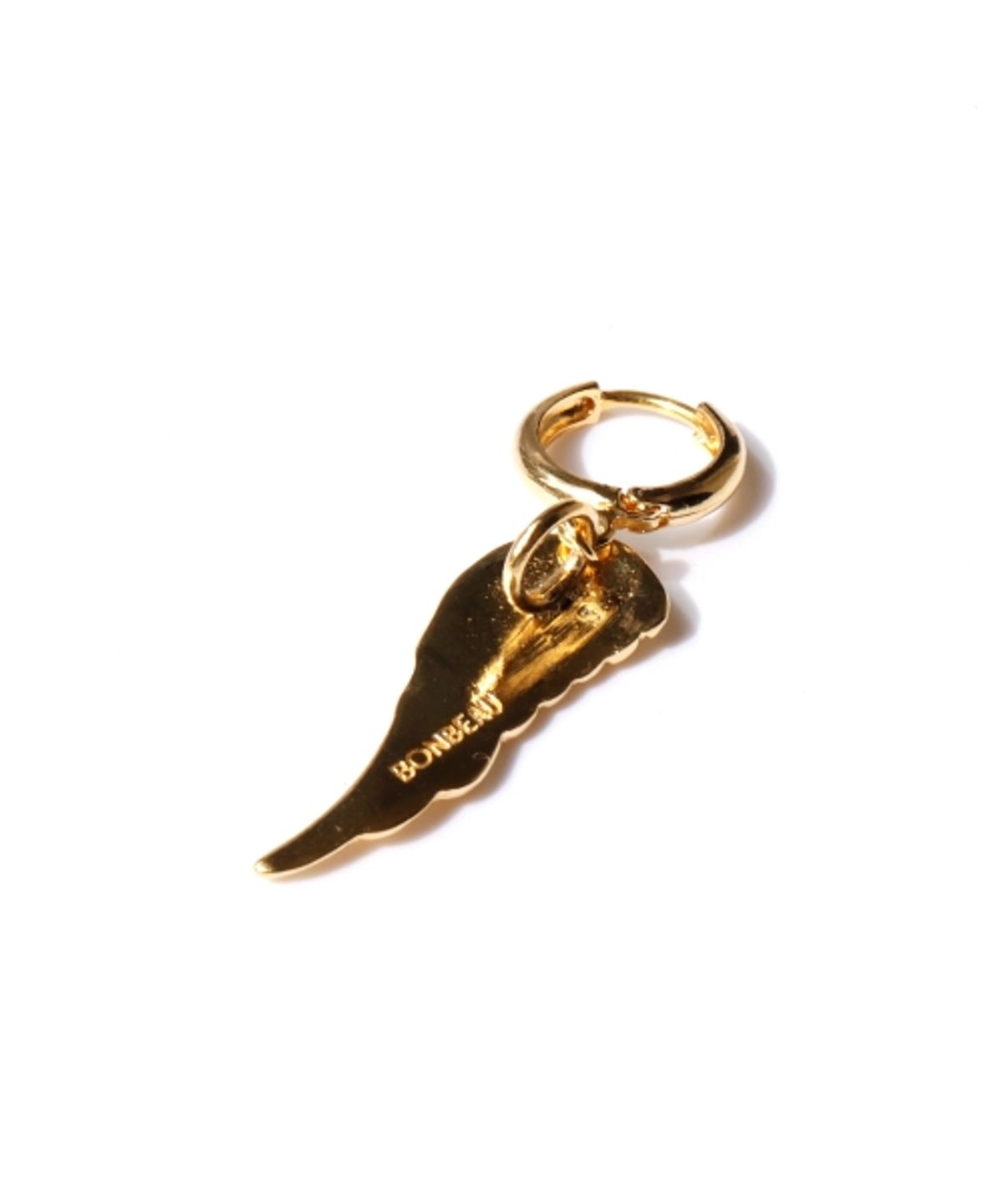 봉보(BONBEAU) Edge pendant gold onetouch Earring 골드 팬던트 포인트 패션 원터치링 귀걸이