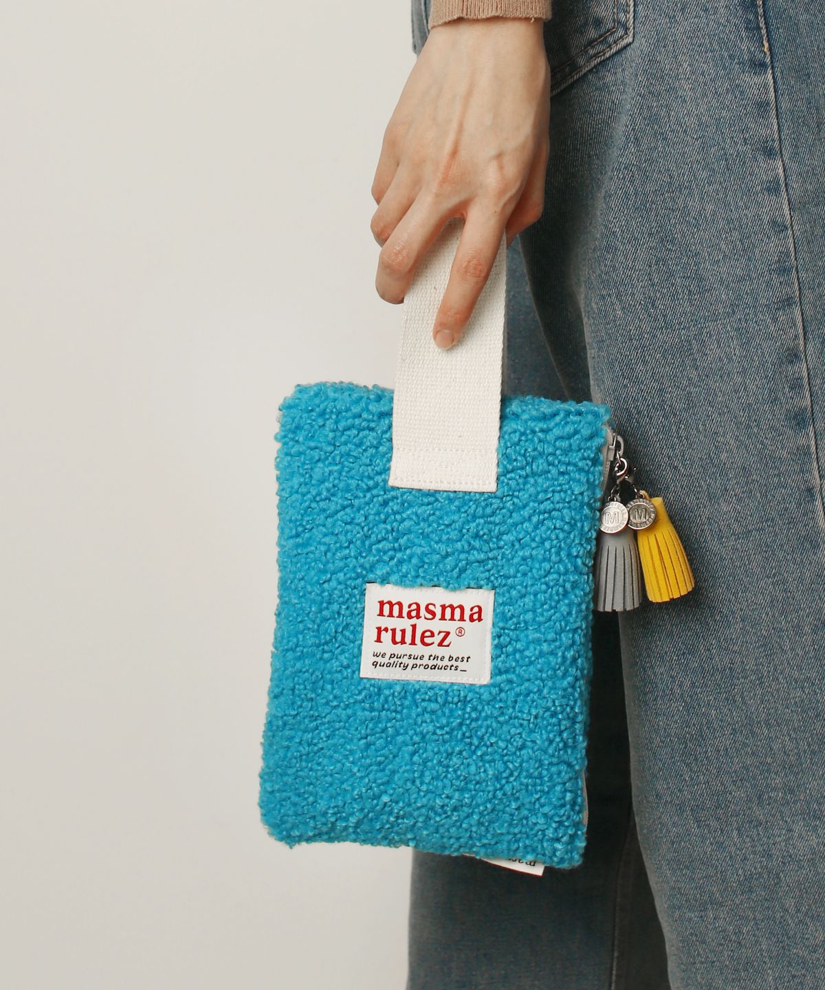 마스마룰즈(MASMARULEZ) Strap pouch _ Fleeced Blue