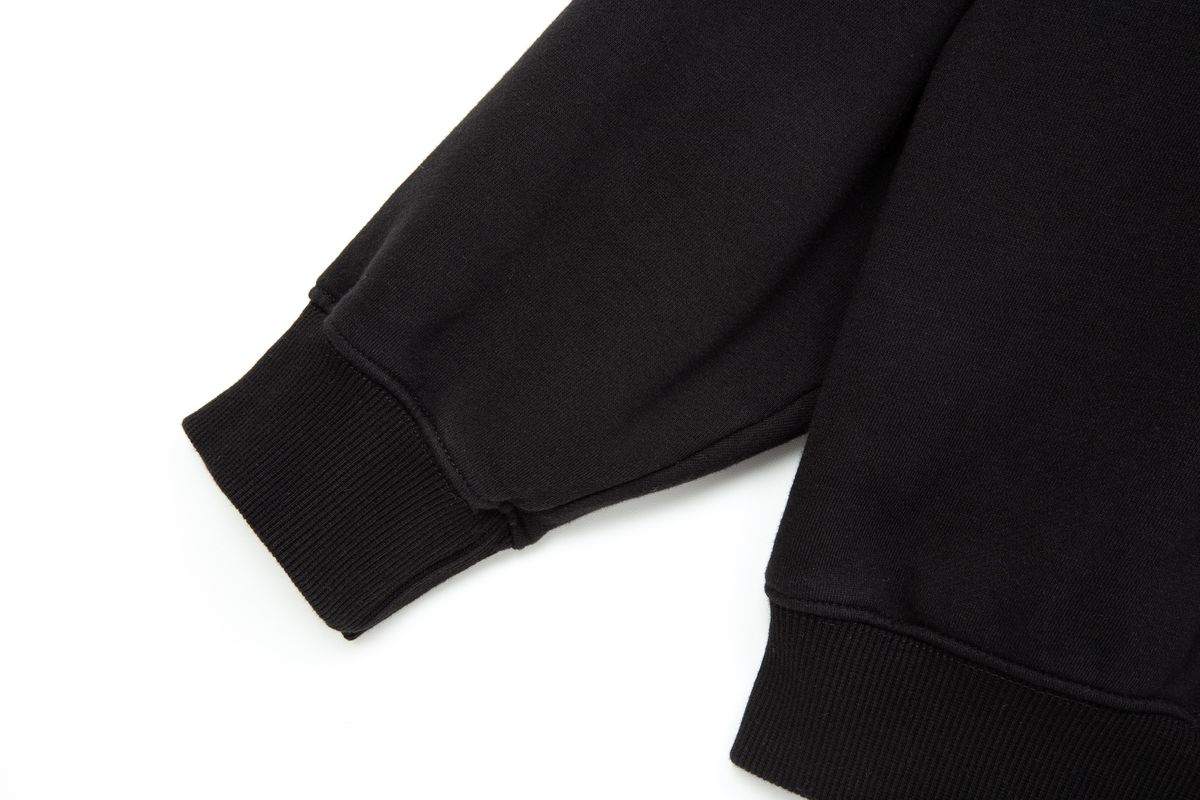 태우(TAEWOO) Plastic twin Embroidery Hoodie Black