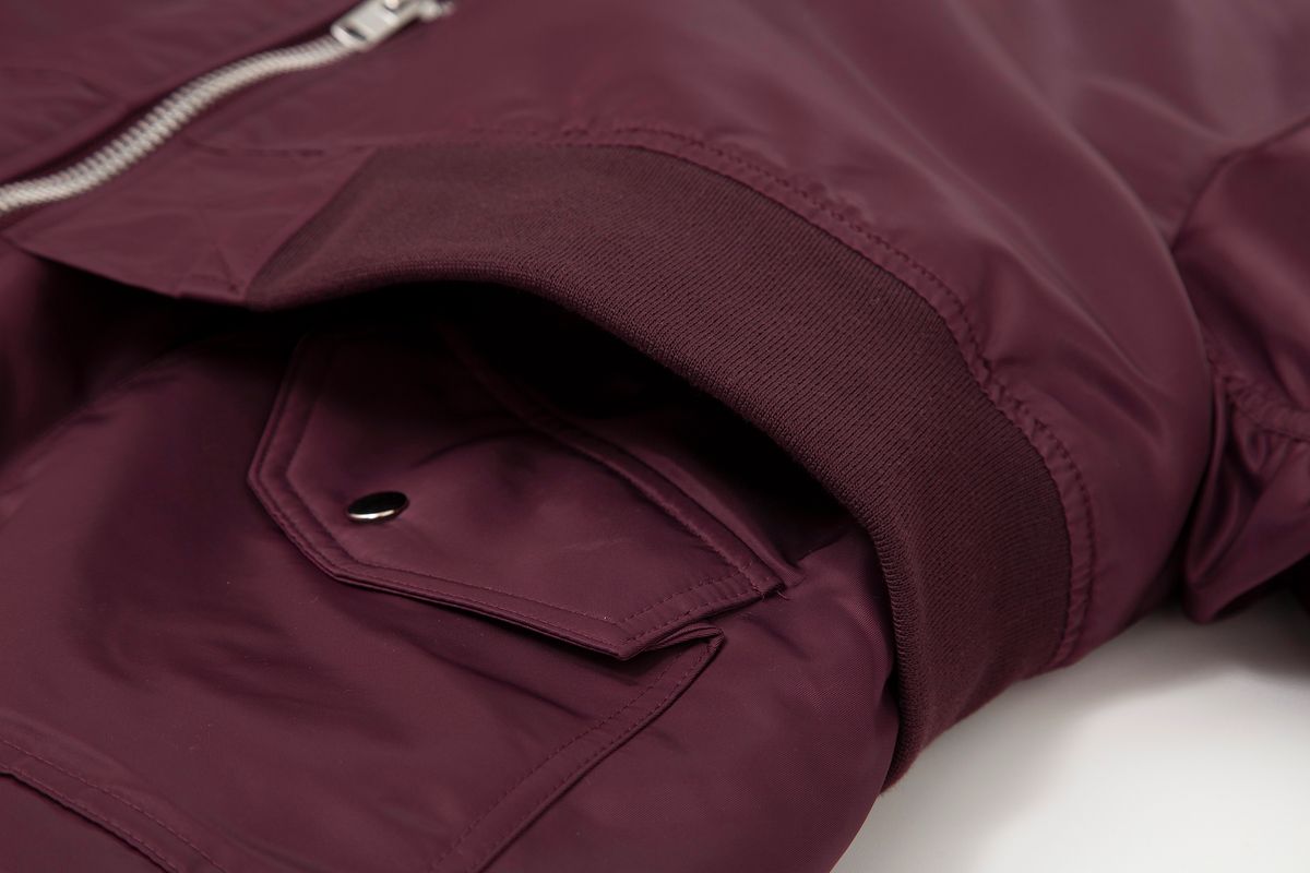 태우(TAEWOO) New Double Bomber Jacket Burgundy