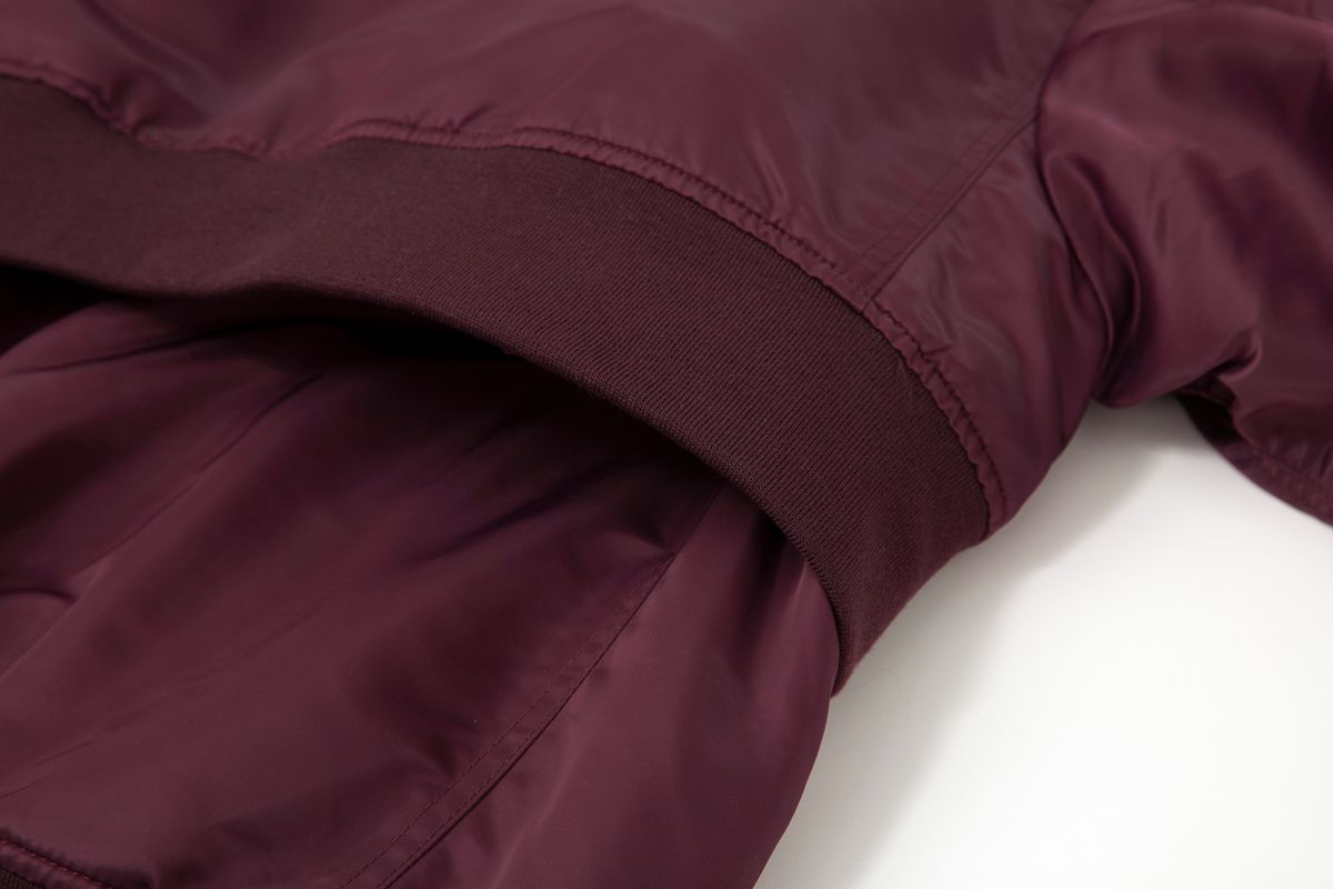 태우(TAEWOO) New Double Bomber Jacket Burgundy