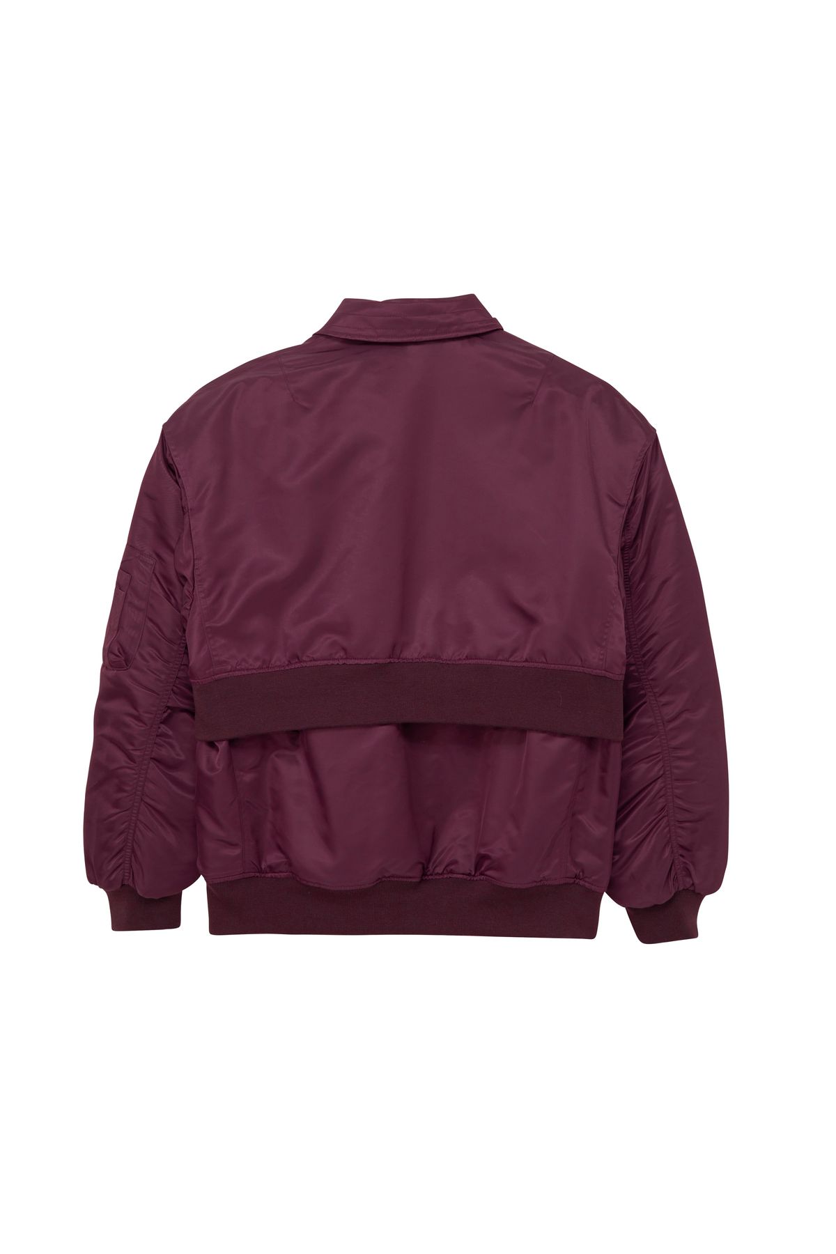 태우(TAEWOO) New Double Bomber Jacket Burgundy
