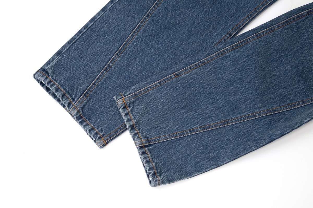 태우(TAEWOO) Deconstructed Denim Jean Indigo