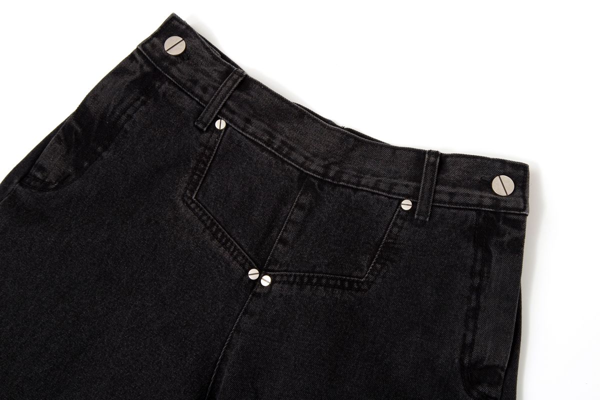 태우(TAEWOO) Deconstructed Denim Jean Black