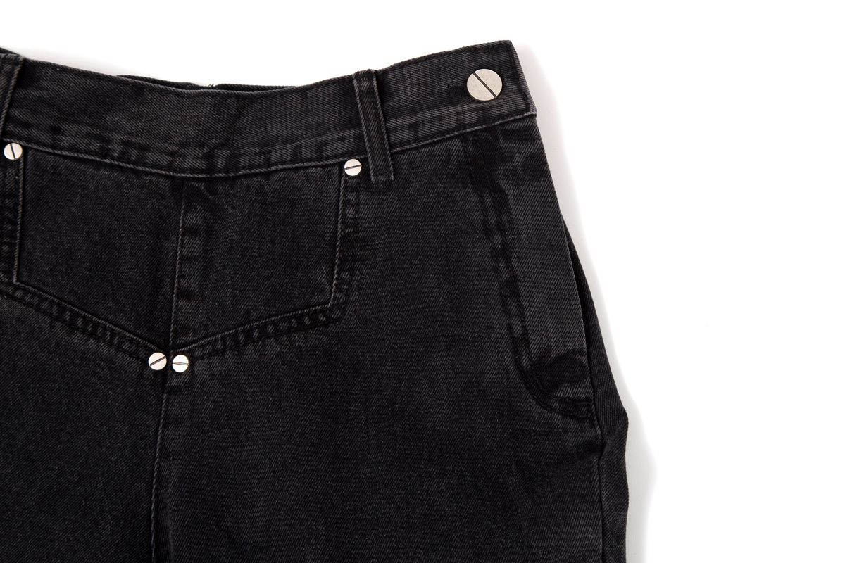 태우(TAEWOO) Deconstructed Denim Jean Black