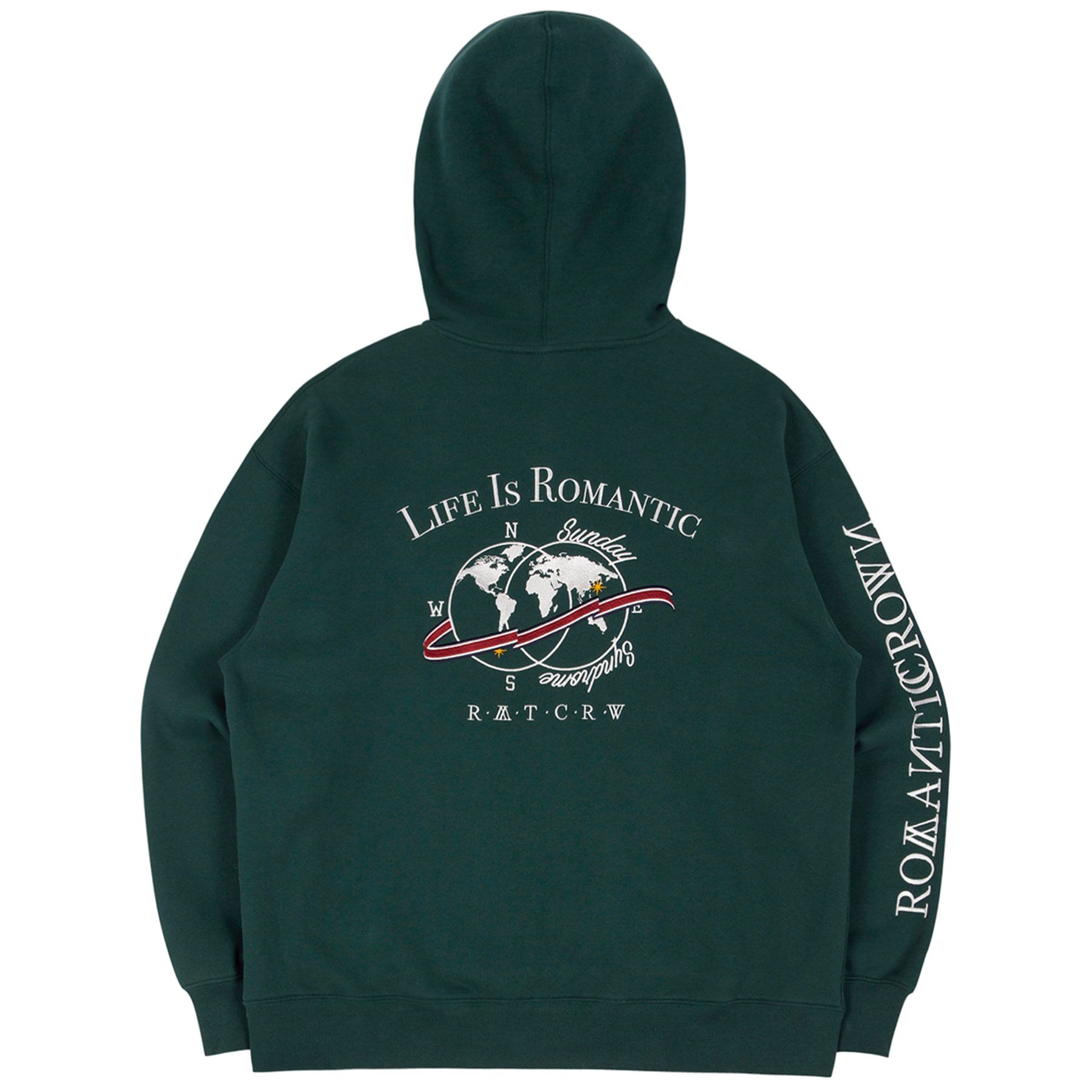 MUSINSA | ROMANTIC CROWN LIFE IS ROMANTIC HOODIE ZIP UP_GREEN