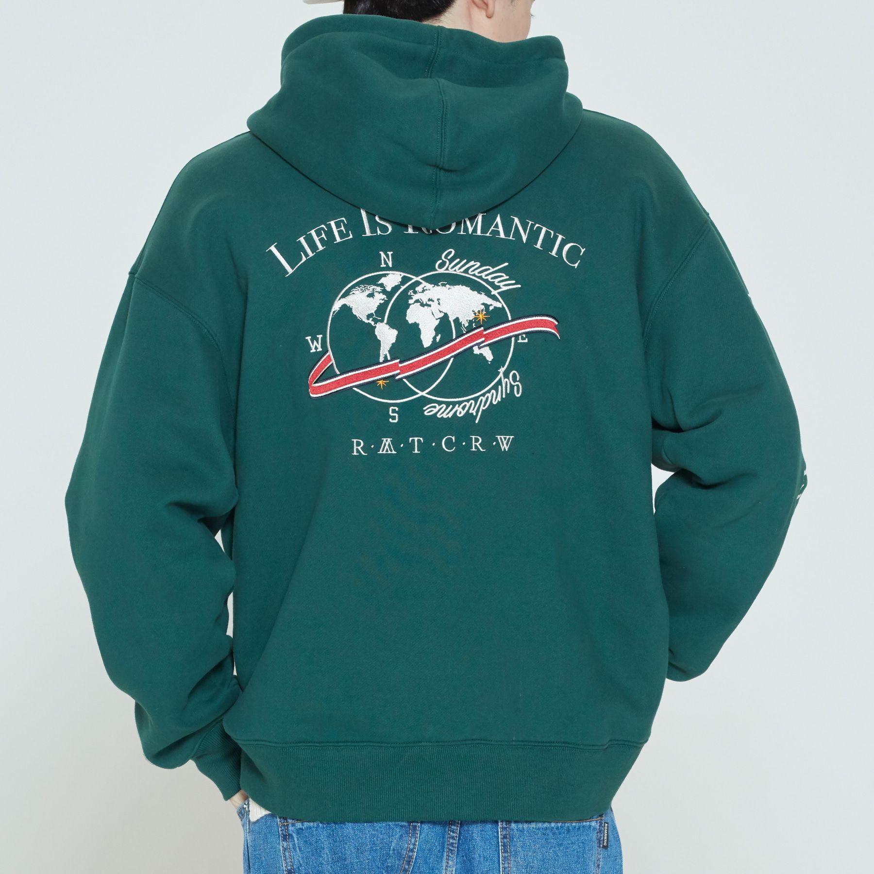 MUSINSA | ROMANTIC CROWN LIFE IS ROMANTIC HOODIE ZIP UP_GREEN