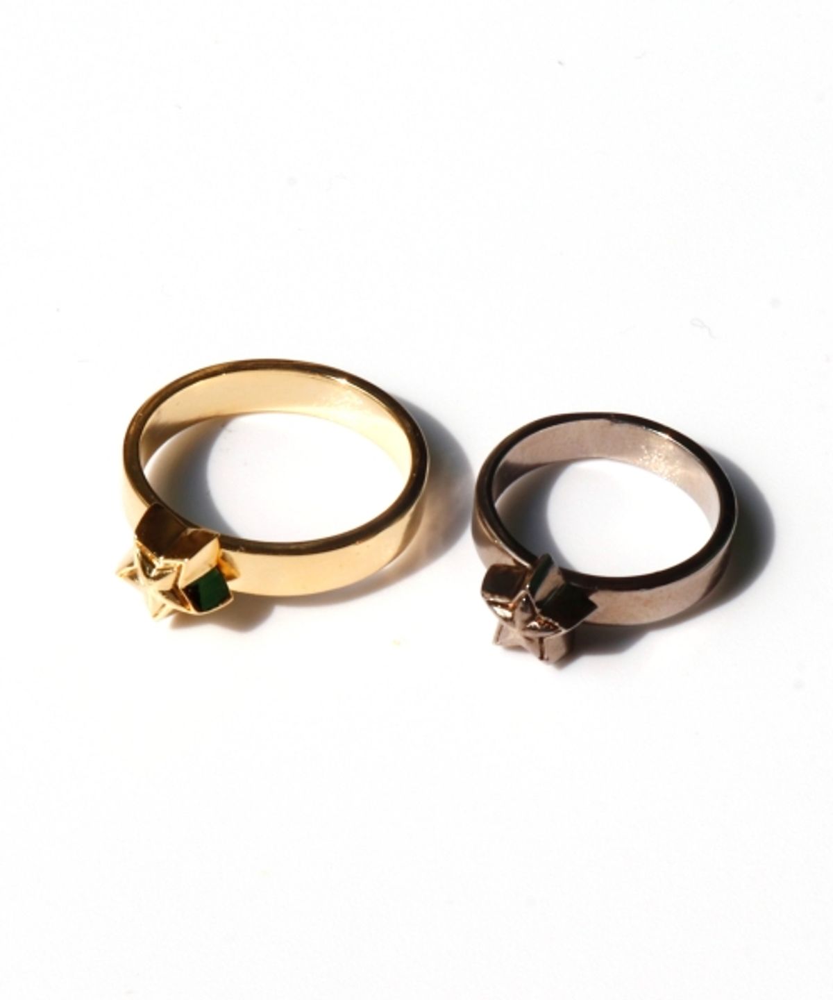 봉보(BONBEAU) Double star point chic simple Ring 별 포인트 유니크 볼드 반지