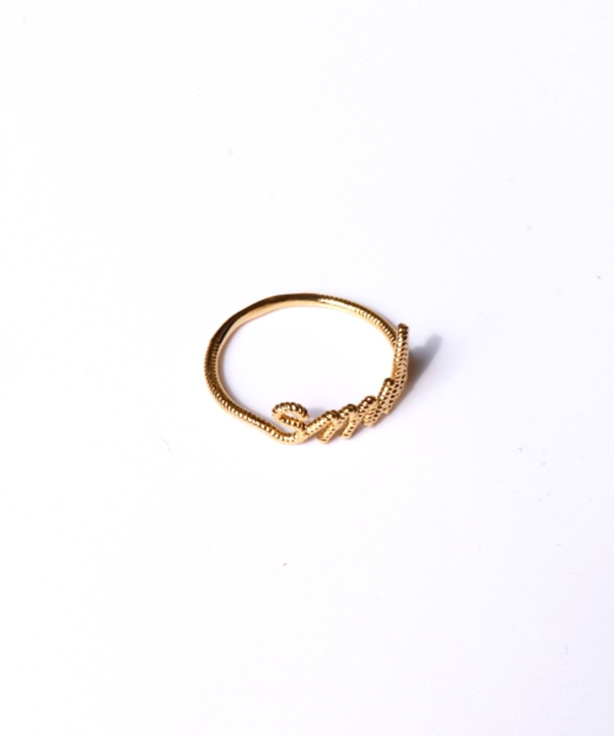 봉보(BONBEAU) Unique smile  happy twist initial Ring 스마일 해피 이니셜 레터링 반지