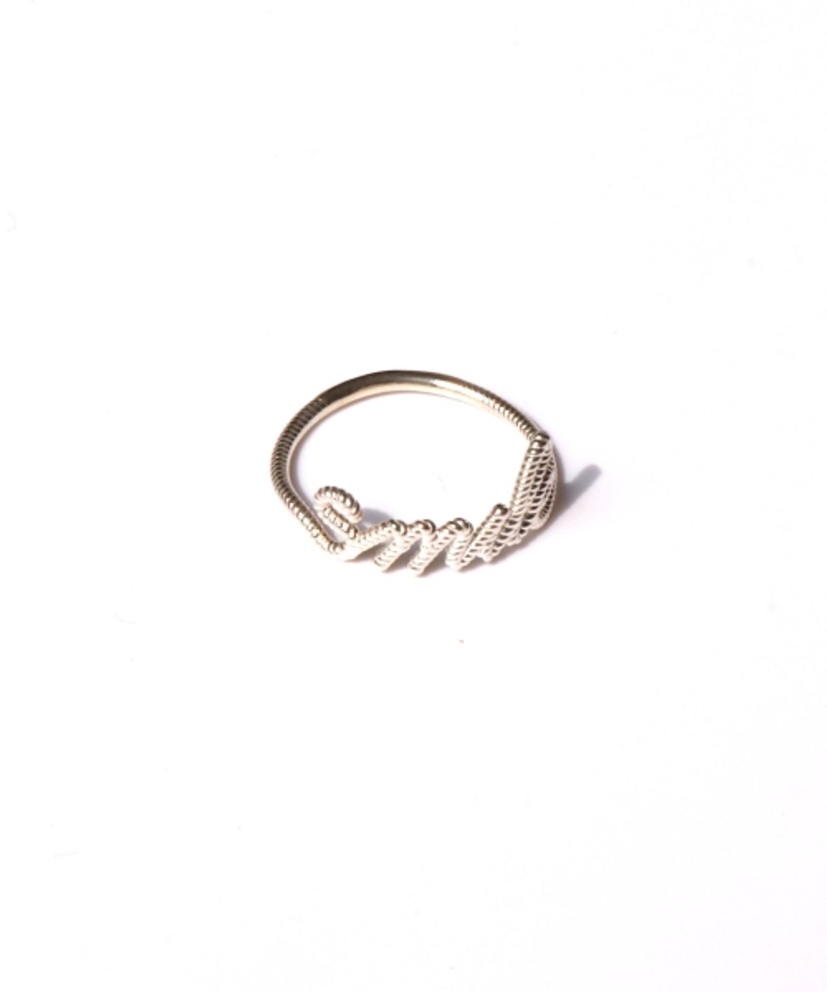 봉보(BONBEAU) Unique smile  happy twist initial Ring 스마일 해피 이니셜 레터링 반지