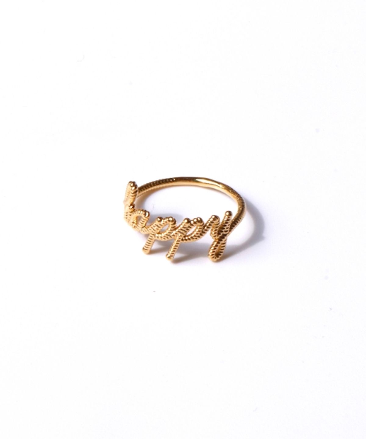 봉보(BONBEAU) Unique smile  happy twist initial Ring 스마일 해피 이니셜 레터링 반지