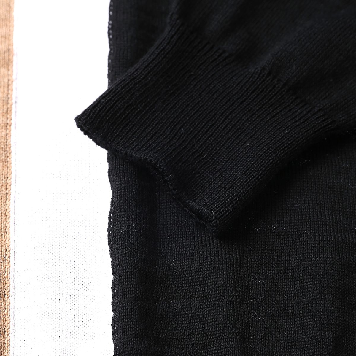 빠니깔레(PANICALE) 스트라이프 울 스웨터 [블랙]