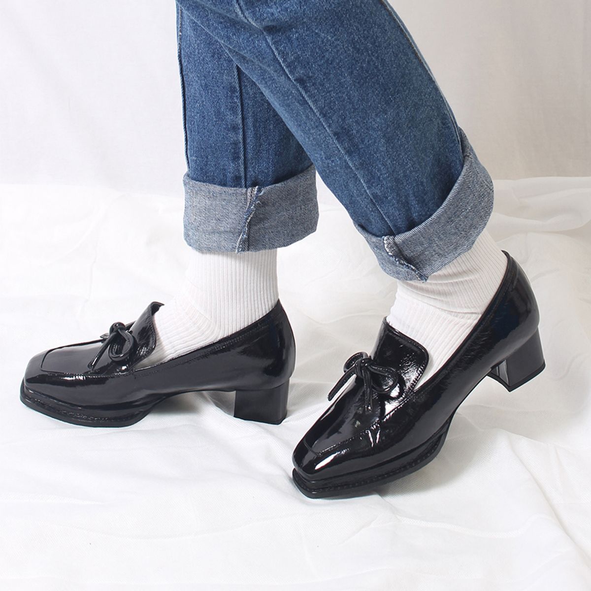 케리제이드(KERRIJADE) Ribbon Point Loafer_Black