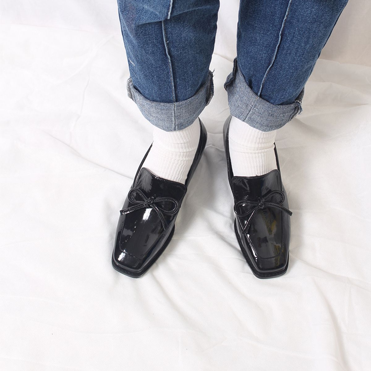 케리제이드(KERRIJADE) Ribbon Point Loafer_Black