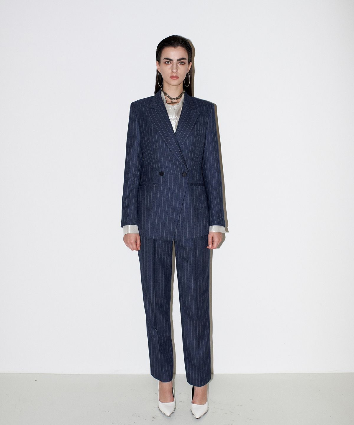 채뉴욕(CHAENEWYORK) Not a Cliche tailored Jacket [Stripe Navy]