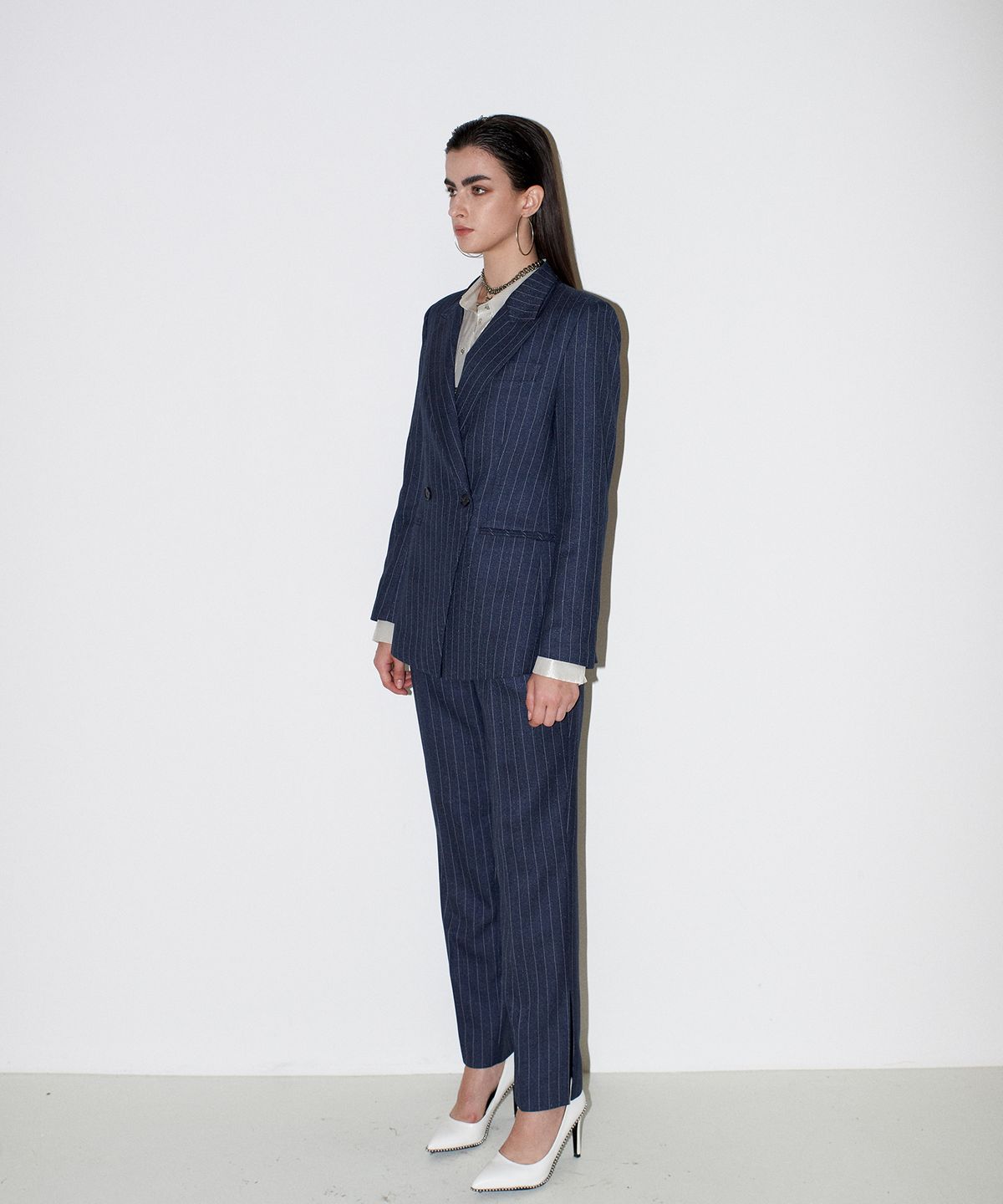 채뉴욕(CHAENEWYORK) Not a Cliche tailored Jacket [Stripe Navy]