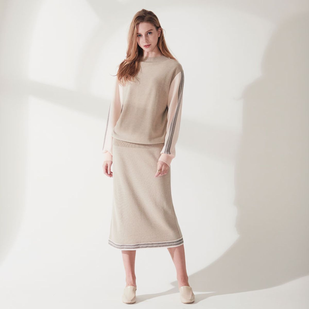 엔오티(NOT) Soft wool knit two piece