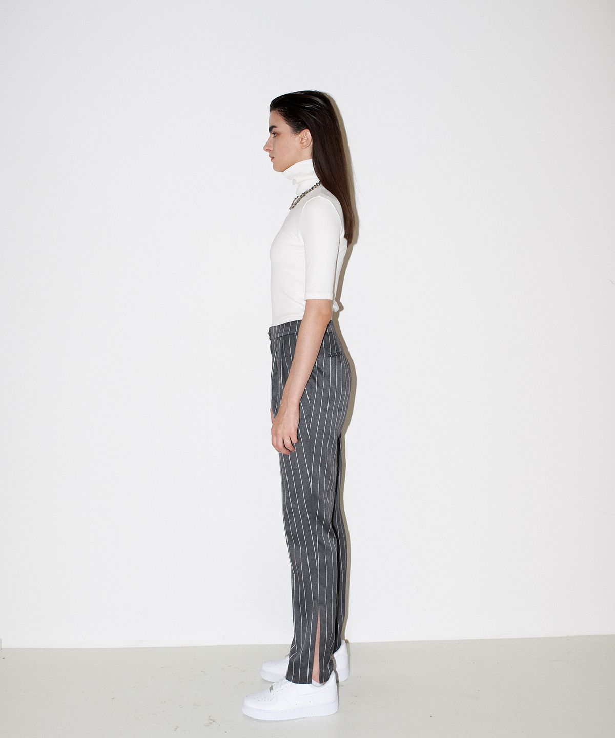채뉴욕(CHAENEWYORK) Not a Cliche tailored trouser [Stripe Grey]