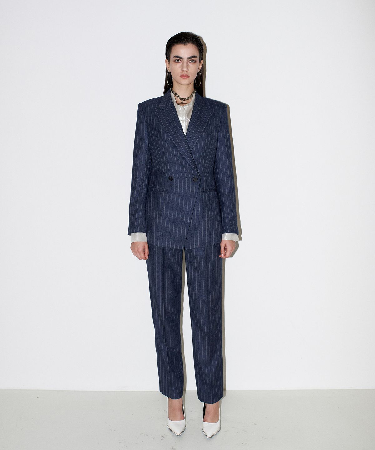 채뉴욕(CHAENEWYORK) Not a Cliche tailored trouser [Stripe Navy]