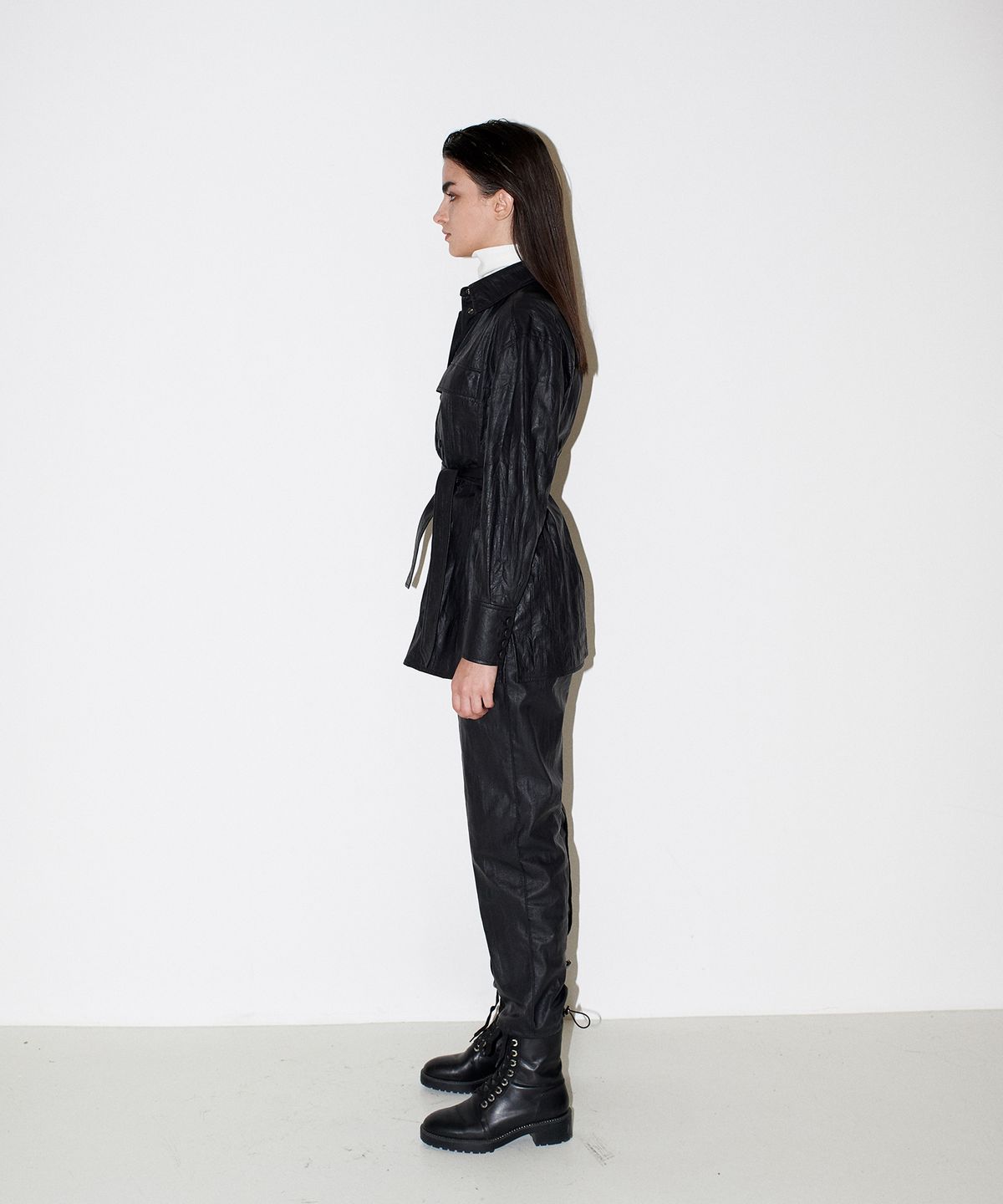 채뉴욕(CHAENEWYORK) Bad Faux leather pants [Black]