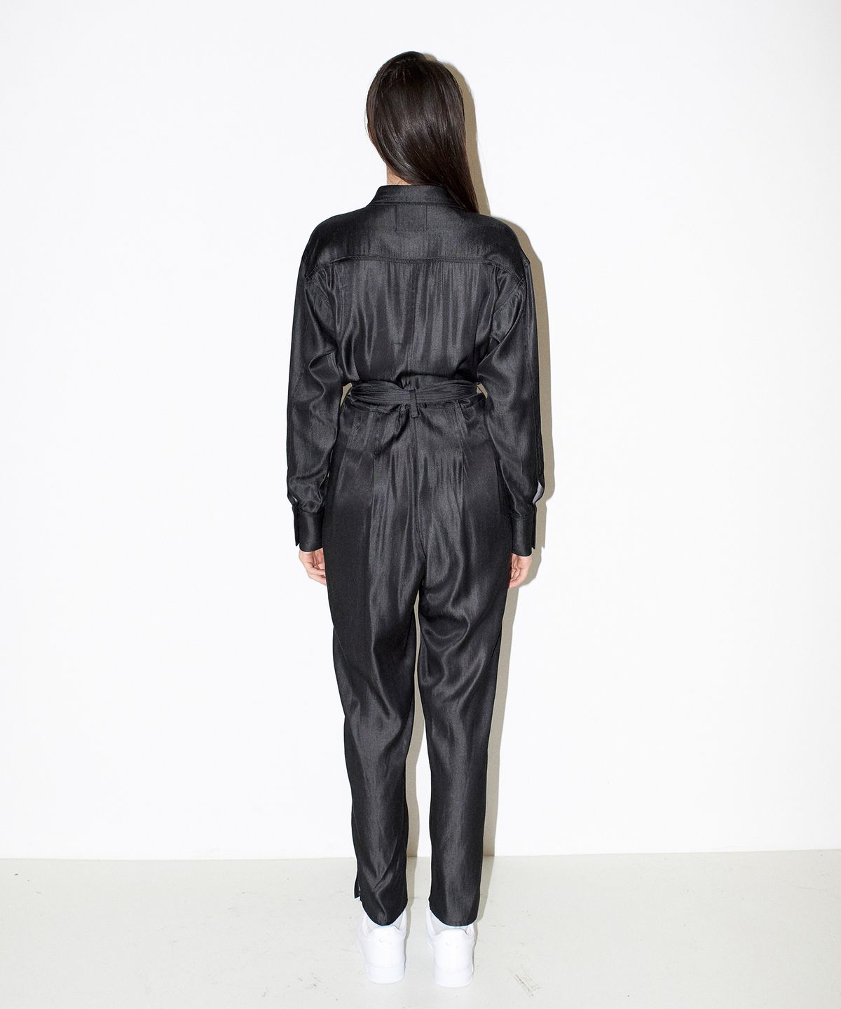 채뉴욕(CHAENEWYORK) Silky silky Jumpsuit [Black]