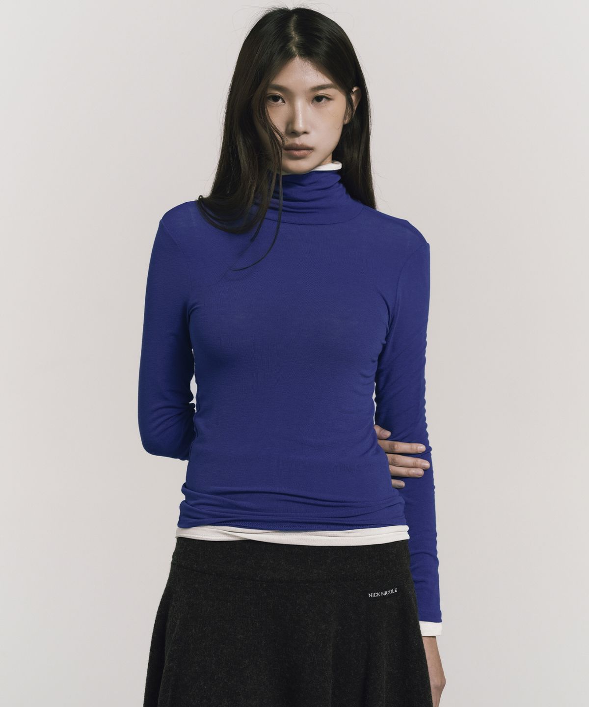 닉앤니콜(NICK&NICOLE) [ESSENTIAL] SOFT TURTLENECK SLIM TOP_6 COLOR