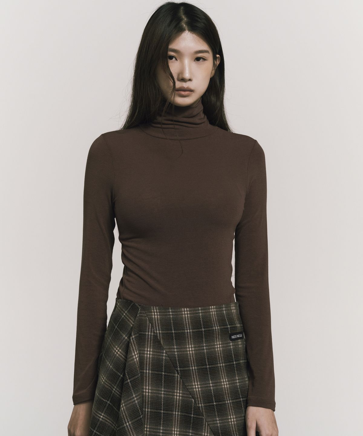 닉앤니콜(NICK&NICOLE) [ESSENTIAL] SOFT TURTLENECK SLIM TOP_6 COLOR